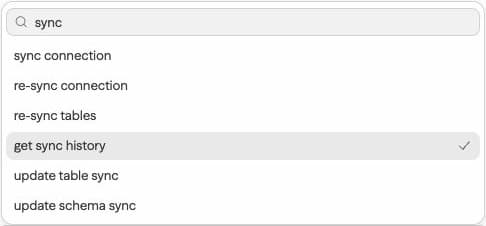 Fivetran sync operations in the Sim workflow editor