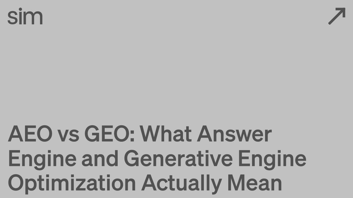 AEO vs GEO: What Answer Engine and Generative Engine Optimization Actually Mean