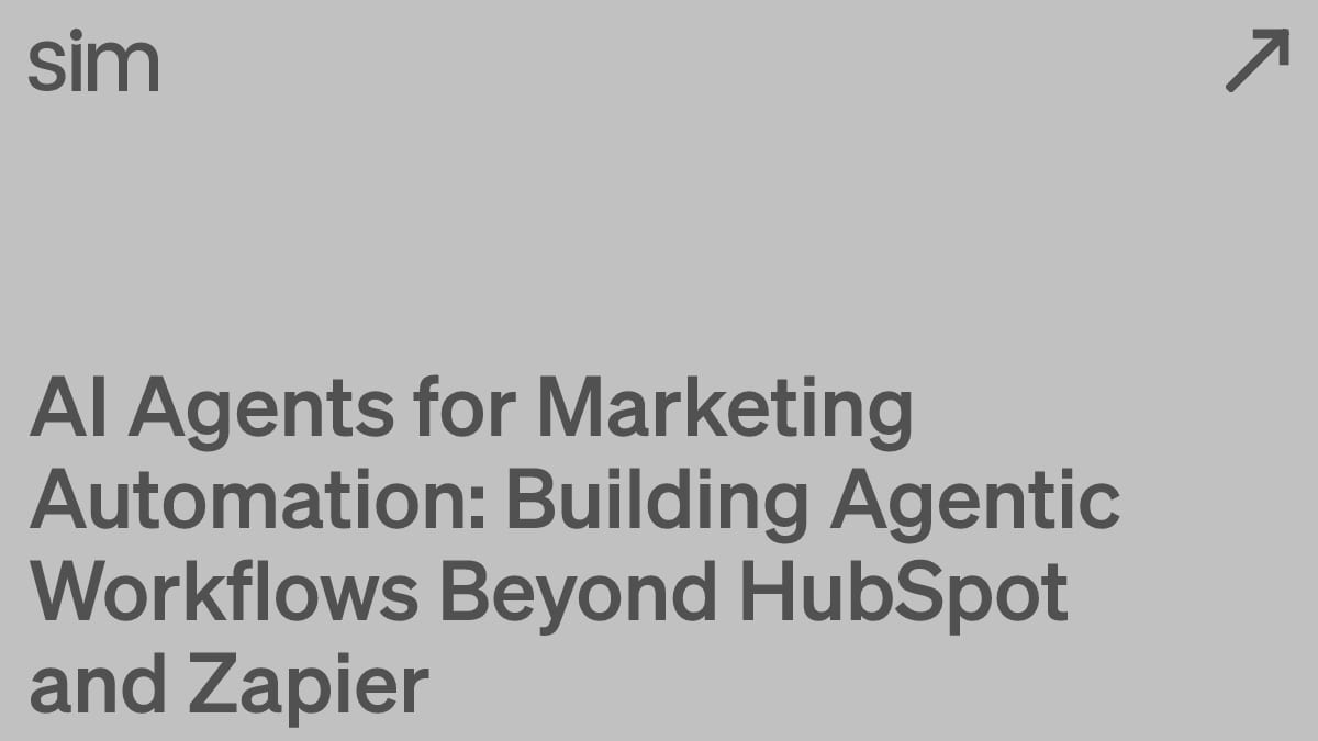 AI Agents for Marketing Automation: Building Agentic Workflows Beyond HubSpot and Zapier