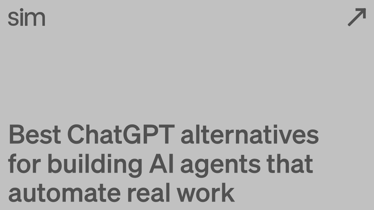 Best ChatGPT alternatives for building AI agents that automate real work