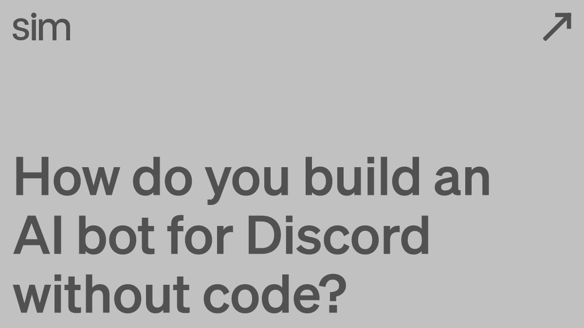 How do you build an AI bot for Discord without code?
