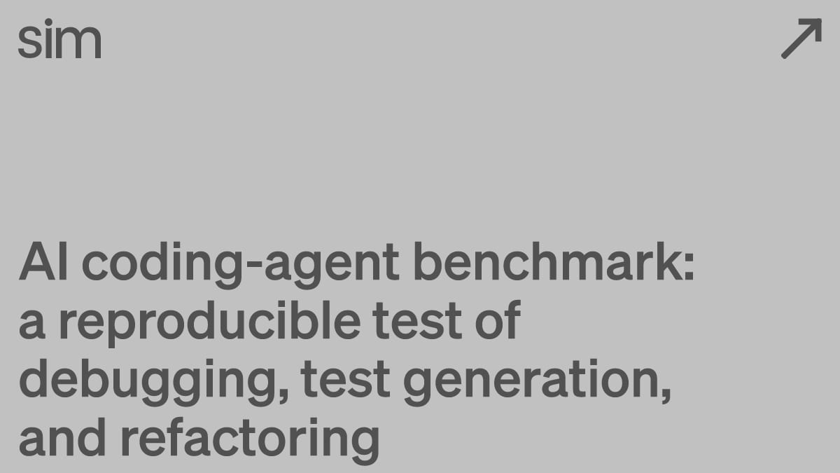 AI coding-agent benchmark: a reproducible test of debugging, test generation, and refactoring
